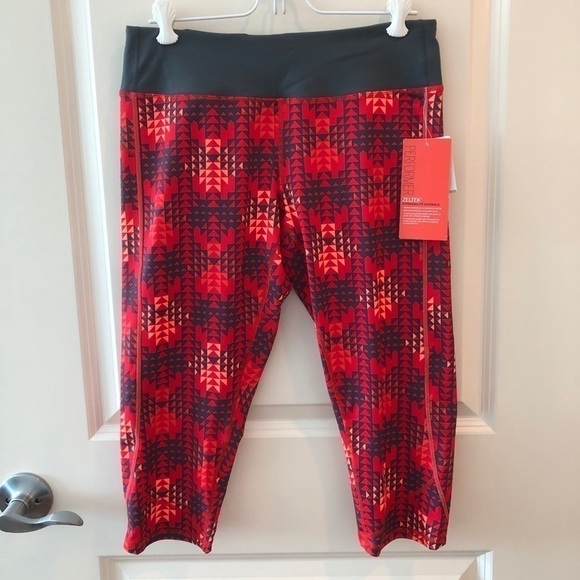 Zella Red Blaze Run Geo Print Leggings Size M - Picture 6 of 16